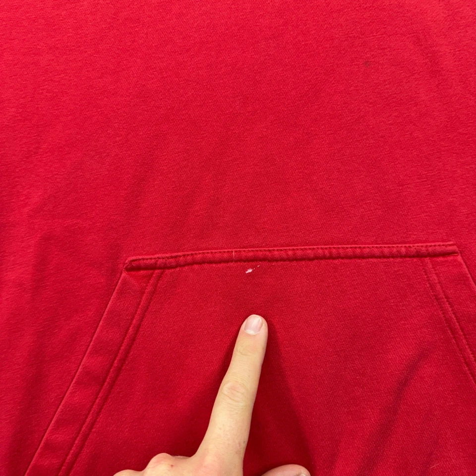 Adidas AC Milan Soccer Hoodie Red Black Athletic Pullover Mens Size L - Image 3 of 4