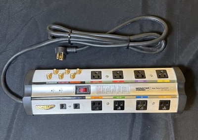Monster Power Home Theater Power Center HTS1000 MKII Surge Protector 8 Outlets