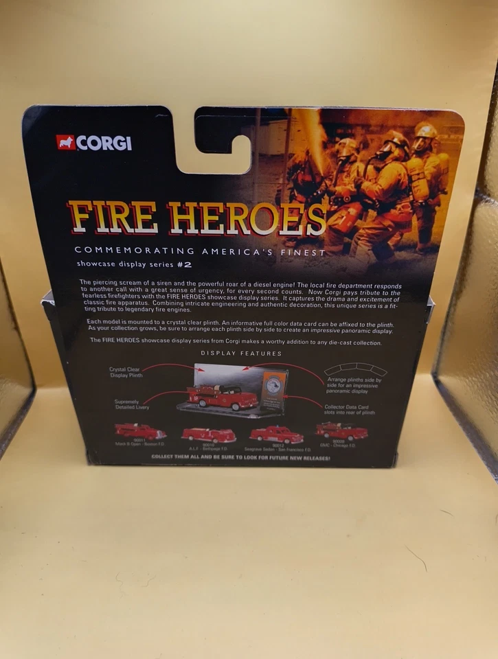 2001 CORGI FIRE HEROES 1953 PONTIAC VAN  Deputy Chief NEWARK FIRE DEPT New - Image 4 of 4