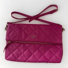 Kate Spade NY Emerson Place Carson Leather Berry Tartlet Crossbody Bag