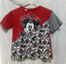 NWT Childs Disney Mickey Mouse 2 pcs Split Graphic Tee Size 5/6