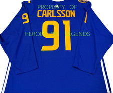NWT-S to 2XL * LEO CARLSSON TEAM SWEDEN ADIDAS LICENSED PRACTICE HOCKEY JERSEY