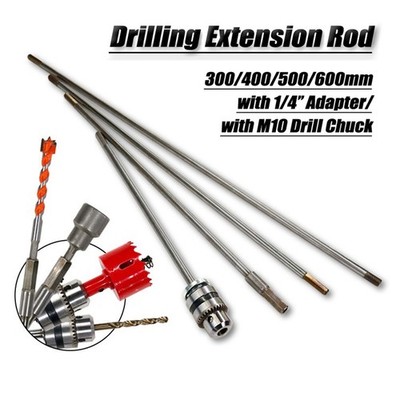 M10Chuck Deep Hole Drilling Extension Connect Rod Hex Extention Holder 300-600mm