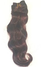 Human Hair Body Wave Weft Hair Extension Dark Brown