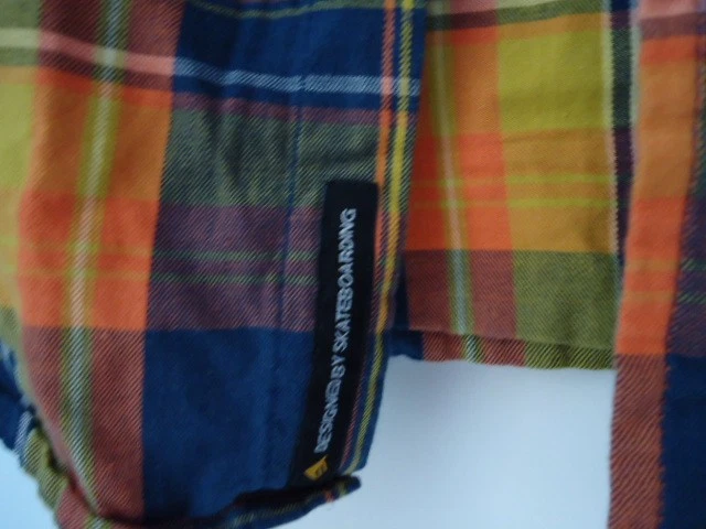 EMERICA ehsu Monopatín Cuadros Manga Larga Hombre Camisa Talla M Foto 3 de 4