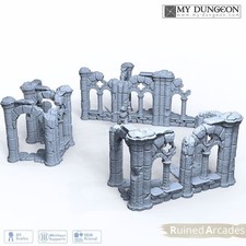 Ruined Arcades Ruine 28mm Terrain Gelände Fa...