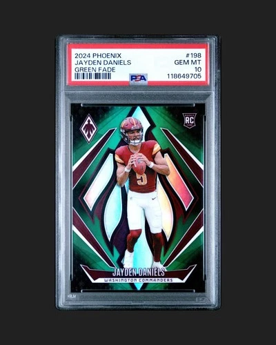 2024 Panini Phoenix - Jayden Daniels #198 Green Fade /199 (RC)