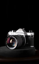 Pentax K1000 35mm SLR Film Camera w/ Vivitar 28-85mm Macro Zoom Cleaned & Tested