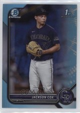 2022 Bowman Draft Chrome Sky Blue Refractor Jackson Cox #BDC-174 14xv