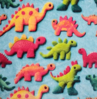 Dinosaurier Fleece - super weicher 3D süßer Dino Print - Kuschel Fleece Stoff