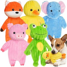 5 Pack Dog Squeaky Toys Plush Puppy Dog Toys Chewer for Small Medium Large Dogs