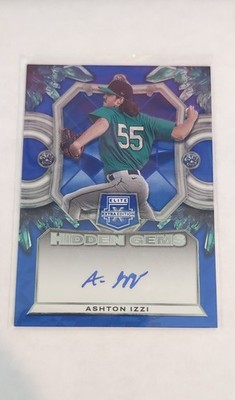2023 Panini Elite Extra Edition - Hidden Gems Ashton Izzi #HG-AIZ Blue (AU, RC)