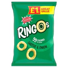 Golden Wonder Ringos Cheese & Onion 40g PMP - from Giant Bradley's Sweet Shop