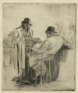 Roland Batchelor (1889-1990) Etching - Figures In Pub Scene