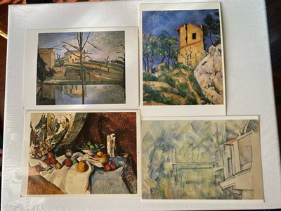 Lot of 4 Vtg Paul Cezanne Art Postcards Painting Unposted Old Stock