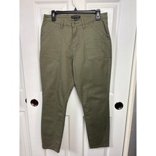 Banana Republic Women's Olive Green Utility Mid Rise Pants - Size 8