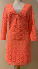 LILLY PULITZER Lamora Pucker Pink Breakers Lace Dress 91518 - Sz Small