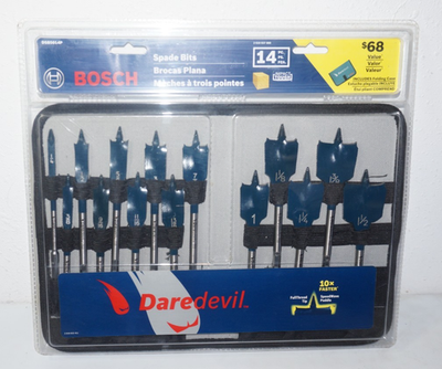#ad Bosch 14 Piece Spade Bits Set Daredevil Full Thread Tip 1 4quot; to 1 1 2quot; DSB5014P $25.32