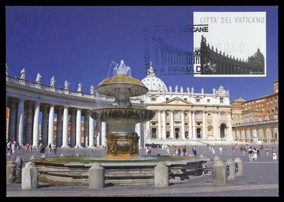 VATICAN CITY 2008 Maximum Card ATM - Basilica colonnade Piazza San Pietro Peter