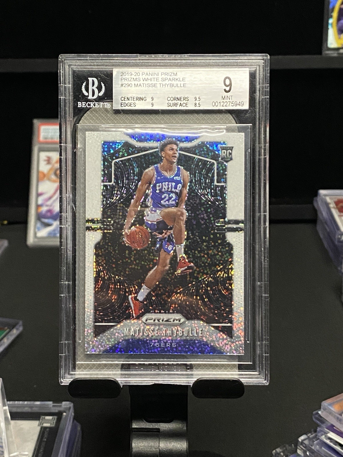 2019-20 Panini Prizm White Sparkle Rookie #290 Matisse Thybulle 76ers BGS 9