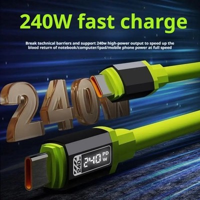 240-W-Schnellladekabel USB auf Typ-C, Typ-C-zu-Typ-C-Datenkabel, für Huawei, Xia