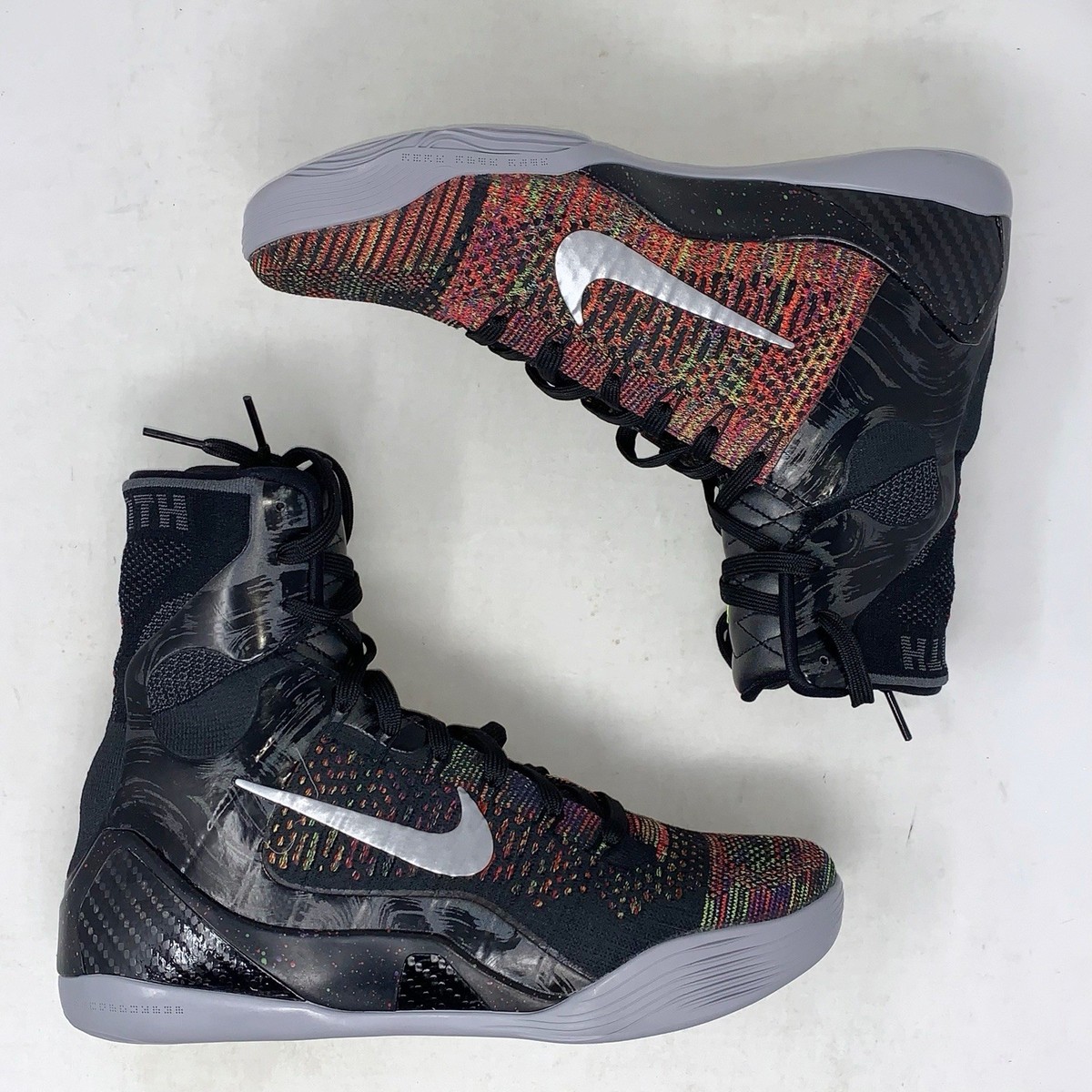 Nike Kobe 9 Elite High Protro Masterpiece Black Sneakers, Size 8