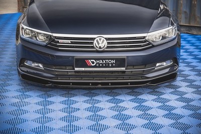 Maxton Design Frontlippe V.1 passend für VW Passat B8 schwarz Hochglanz
