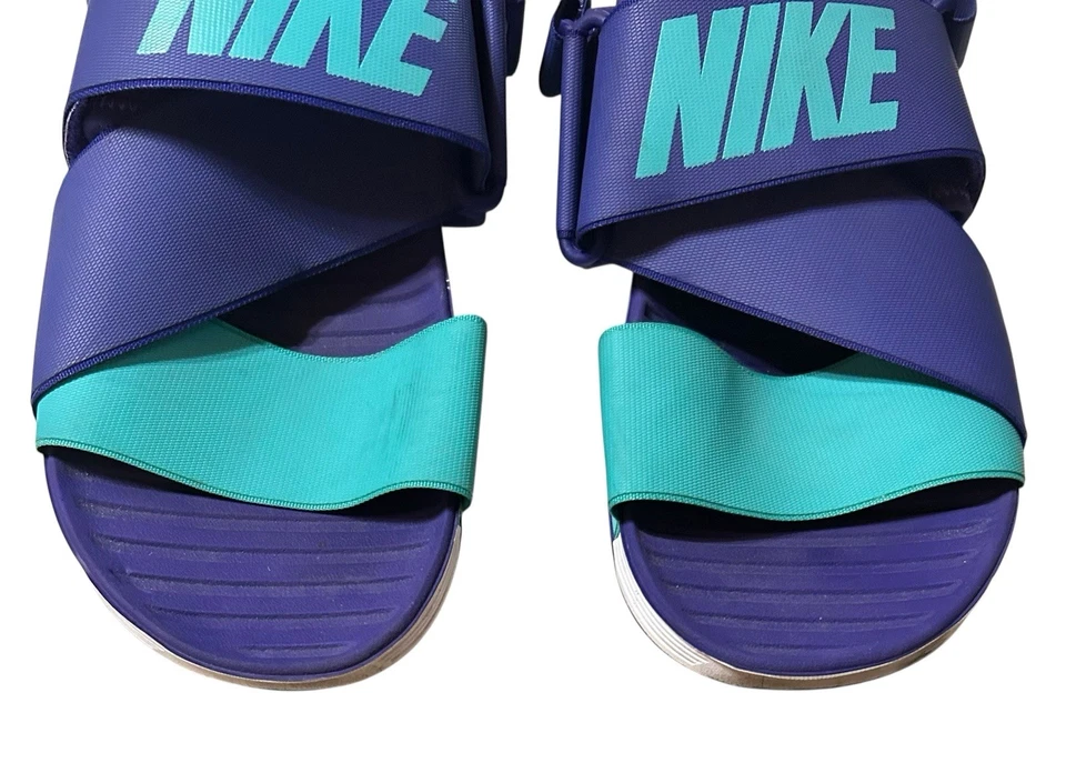 耐克 ACG Air Deschutz 尼龙橡胶和氯丁橡胶凉鞋女式 9 码紫色和青绿色 — 第 4/4 张图片