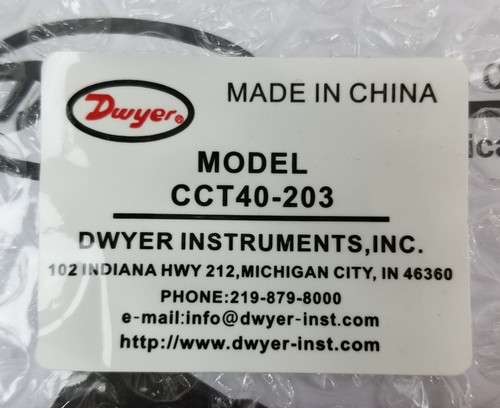 Dwyer Instruments CCT40-203 AC Current Transducer 10/20/50 A Input 0-10V Out NEW - Picture 6 of 9