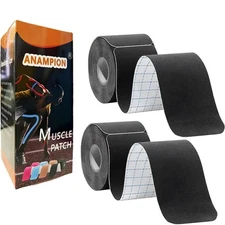 2 Rolls 2in*5YD Kinesiology Tapes Precut Waterproof Tapes for Muscle Pain Relief