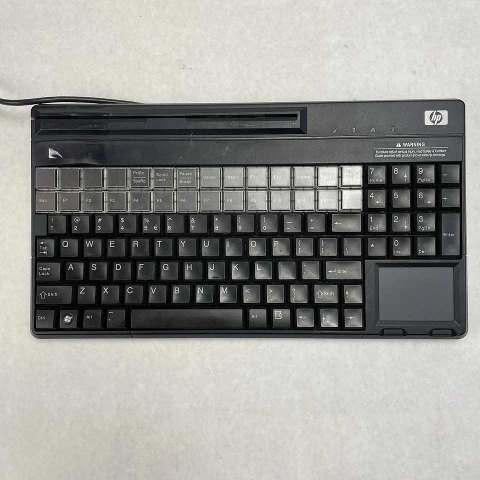 HP SPOS Programable Black Wired USB Keyboard Mouse POS G86-62411EUAISA - Image 2 of 4