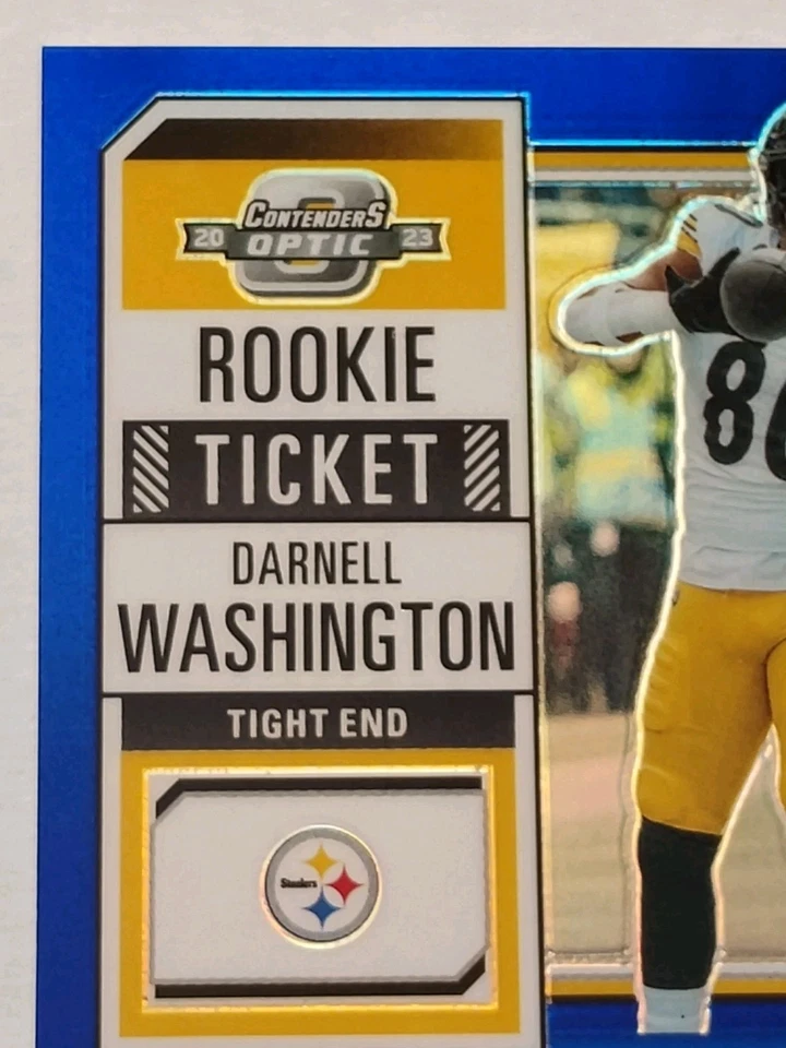 2023 Contenders Optic Darnell Washington Autograph Blue Prizm Rookie Ticket #/75 - Image 4 of 4