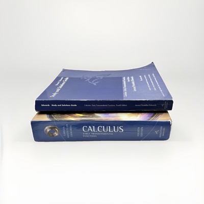 Calculus Early Transcendentals 4th Ed Larson + Study Solutions Guide Vol 1 Set