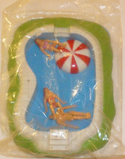 Vintage Cake Topper Swimming Pool 3 people umbrella diving board Sealed complete