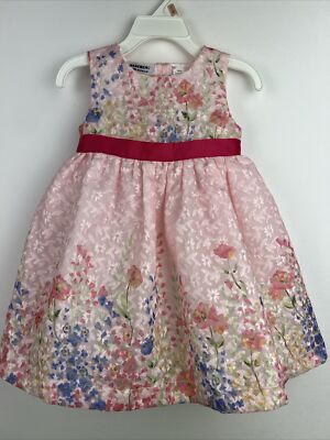 blueberi boulevard floral print Spring Easter dress Sleeveless Size 2T