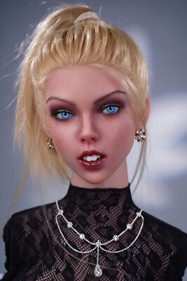 Realistic Sex Doll Head Real Oral Tongue Mobile Jawbone Life Size  Masturbator