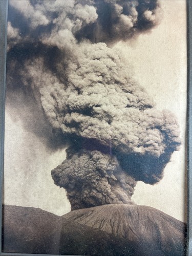 VESUVIO ERUZIONE APRILE 1906 14 X 10" PHOTO of MT. VESUVIUS ERUPTION Italy - Picture 2 of 7