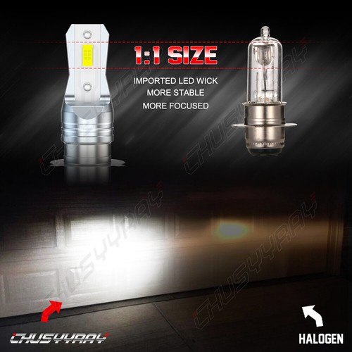 For Kawasaki ATV KFX400 2003-2006 KFX450R 2008-2014 H6 LED Headlight Light Bulbs - Picture 10 of 14