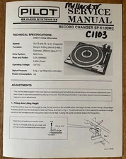 MORSE / PILOT SP-K12EMC RECORD CHANGER 43M362 ORIGINAL SERVICE REPAIR MANUAL