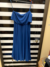 Women "Jill Jill Stuart" Blue spaghetti strap gown. Size 4. Prev. Owned.