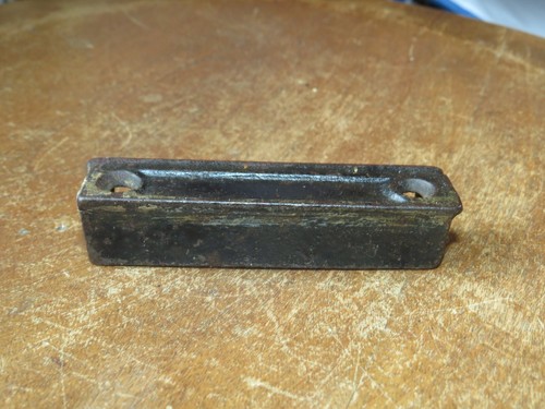 Antique Victorian Cast Iron Rim Lock Keeper, 3 3/8 Inches - Picture 3 of 5