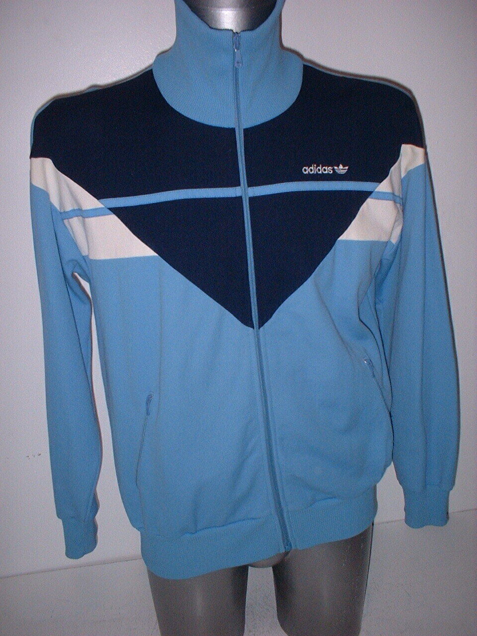 Adidas 1980s Men Track Jacket Blue 5'9 D5 F174 M Vintage Yugoslavia Casual eBay