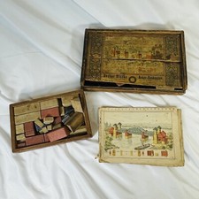 VINTAGE RICHTERS ANCHOR BLOCKS LOT OF PIECES AND INSTRUCTIONS