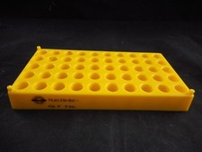 Lab Plastic Vial Tube Rack 12.5mm ID 50-Well Polypropylene Yellow 200-440 B