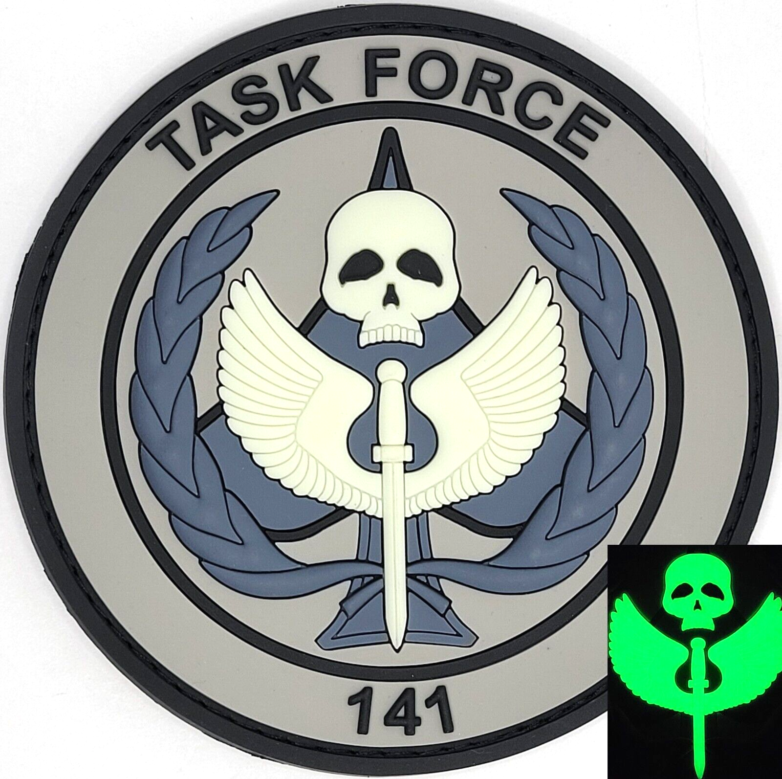 🔥 Call Of Duty Task Force 141 Grey  Black 3D PVC Hook Patch 3