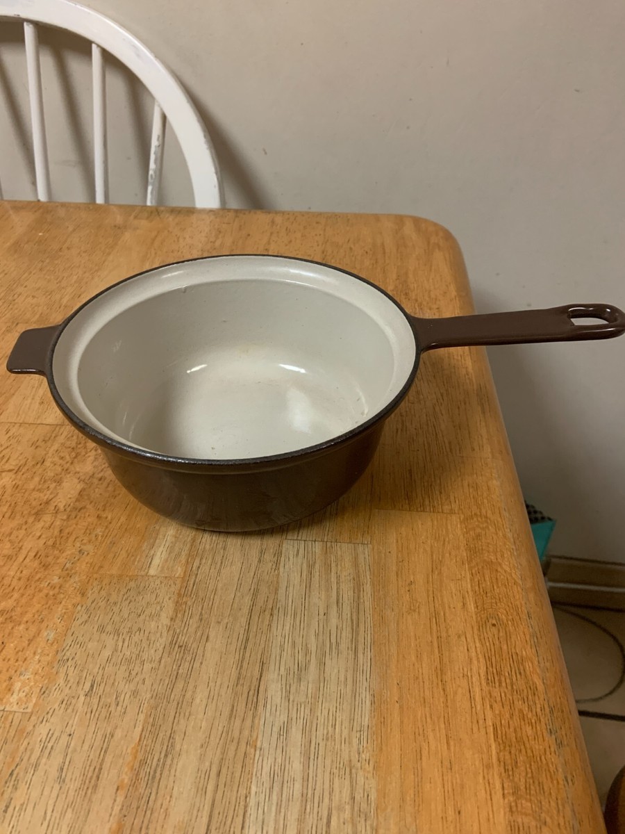 Vintage Cousances #18 Le Creuset 7” Enamelware Cast Iron Saucepan