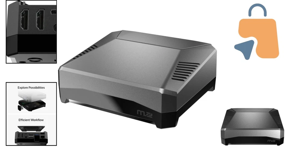 Premium Argon ONE M.2 Aluminum Enclosure for Raspberry Pi 4 with Integrated Fan - Image 2 of 4