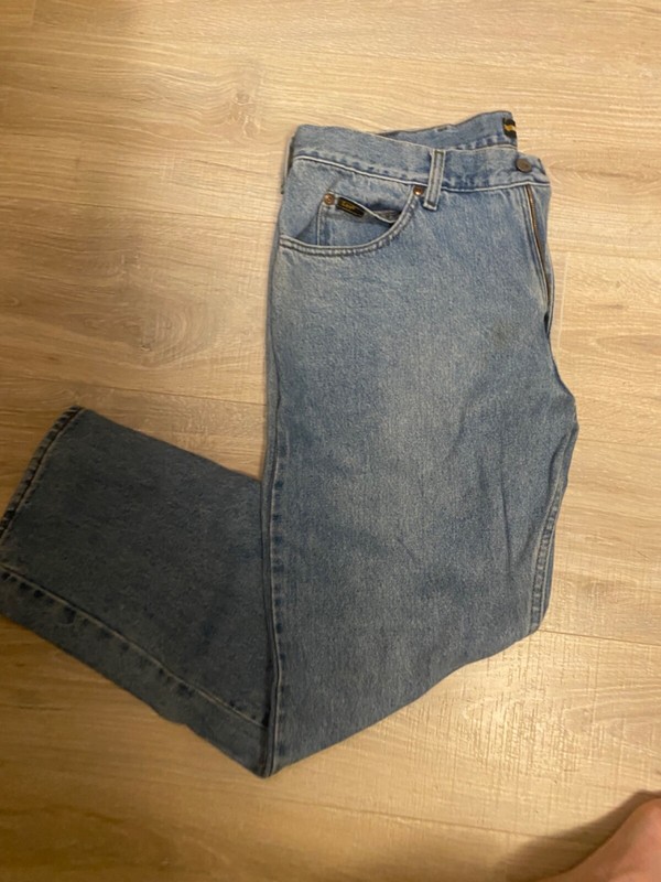 Lee Regular Fit Straight Leg Jeans Men's Size 38 x 29 Blue Wash 100% Cotton