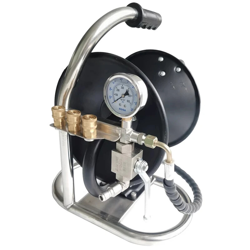 Stainless Steel Hose Reel Jet Drain Cleaner Pipeline High Pressure Hose Reel