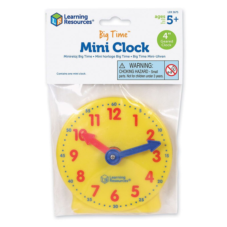 Time Clock Mini Teaching Clock Big Time Mini Clock Time Telling Educational Learning ...